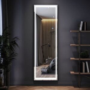Elegant - 160x50cm Freestanding led Mirror Rectangular Full Length Body Mirror Frameless Dressing Mirror Floor/Wall Mounted Mirror for Bedroom Living Elegant - 160x50cm Freestanding led Mirror Rectangular Full Length Body Mirror Frameless Dressing Mirror Floor/Wall Mounted Mirror for Bedroom Living