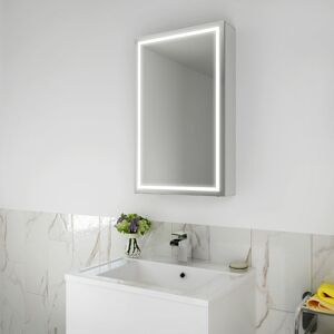 Elegant - 430 x 690mm Illuminated led Bathroom Mirror Cabinet Stainless Steel Frame Wall Storage Mirror with Lights with Sensor Switch Elegant - 430 x 690mm Illuminated led Bathroom Mirror Cabinet Stainless Steel Frame Wall Storage Mirror with Lights with Sensor Switch