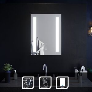 Elegant - 450 x 600mm Rectangular Frontlit led Illuminated Bathroom Mirror Wall Mirror with Light Touch Sensor Elegant - 450 x 600mm Rectangular Frontlit led Illuminated Bathroom Mirror Wall Mirror with Light Touch Sensor