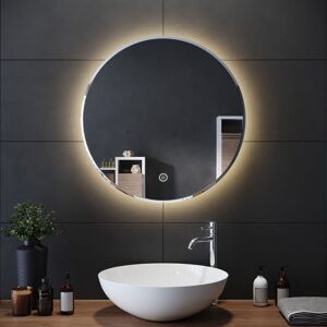 Elegant - 600 x 600mm Modern Round Bathroom Mirror Illuminated led Light Backlit Makeup Mirror with Touch Switch, Anti-fog, Warm White Light (4PCS) Elegant - 600 x 600mm Modern Round Bathroom Mirror Illuminated led Light Backlit Makeup Mirror with Touch Switch, Anti-fog, Warm White Light (4PCS)