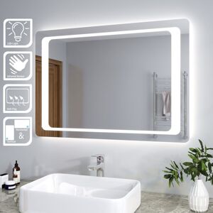 Elegant - Illuminated led Bathroom Mirror Light Infrared Sensor + Demister 1000 x 700 mm Elegant - Illuminated led Bathroom Mirror Light Infrared Sensor + Demister 1000 x 700 mm