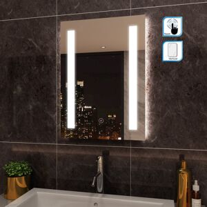 Elegant - Minimalist Style Rectangular Frontlit 450 x 600mm led Illuminated Bathroom Mirror Wall Mirror with Light Touch Sensor Elegant - Minimalist Style Rectangular Frontlit 450 x 600mm led Illuminated Bathroom Mirror Wall Mirror with Light Touch Sensor