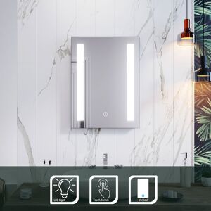 Elegant - Rectangular Frontlit led Illuminated 450 x 600mm Bathroom Mirror Wall Mirror with Light Touch Sensor Elegant - Rectangular Frontlit led Illuminated 450 x 600mm Bathroom Mirror Wall Mirror with Light Touch Sensor