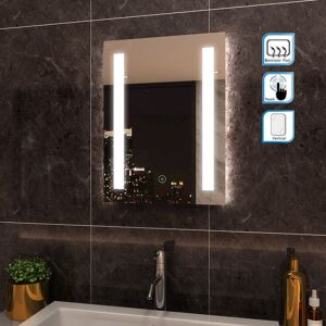 500 x 700mm ELEGANT Wall Mounted Illuminated LED Bathroom Mirror Frontlit with Lights Sensor Touch control with Demister Pad 500 x 700mm ELEGANT Wall Mounted Illuminated LED Bathroom Mirror Frontlit with Lights Sensor Touch control with Demister Pad