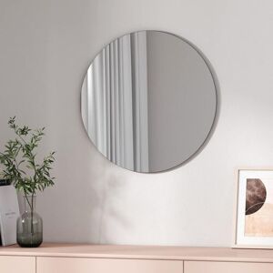 EMKE Bathroom Mirror Frameless Modern Round Wall Mounted Mirror 60CM EMKE Bathroom Mirror Frameless Modern Round Wall Mounted Mirror 60CM