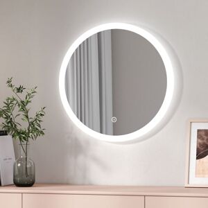 EMKE Round LED Illuminated Bathroom Mirror with Light Dimmable Backlit Makeup Mirror with Demister 600mm EMKE Round LED Illuminated Bathroom Mirror with Light Dimmable Backlit Makeup Mirror with Demister 600mm