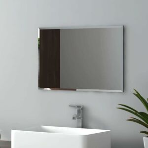 Wall Mounted Bathroom Mirror, Frameless Bathroom Mirror for Wall, Rectangle Vanity Mirrors 45x30 cm - Emke Wall Mounted Bathroom Mirror, Frameless Bathroom Mirror for Wall, Rectangle Vanity Mirrors 45x30 cm - Emke