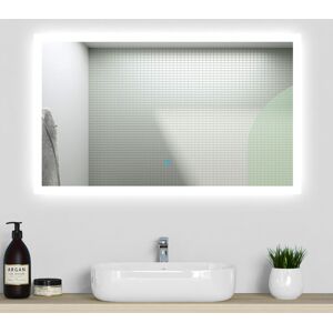 Aica Sanitaire - led Bathroom Mirror with led Lights , Demister Touch Sensor Wall Mounted - 1000x600mm Dimmable 3 Light Colour Aica Sanitaire - led Bathroom Mirror with led Lights , Demister Touch Sensor Wall Mounted - 1000x600mm Dimmable 3 Light Colour