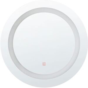 Beliani Wall Mounted LED Mirror - Round 58cm - Modern Bathroom Vanity Beliani Wall Mounted LED Mirror - Round 58cm - Modern Bathroom Vanity