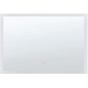 Beliani Silver LED Bathroom Mirror ADOUR - Bathroom Mirror Beliani Silver LED Bathroom Mirror ADOUR - Bathroom Mirror