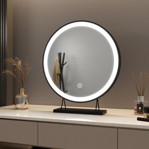 Meykoers - Hollywood Makeup mirror ф48cm Black Border, led Makeup Mirror with 3 Color Lighting Modes, Touch Control Meykoers - Hollywood Makeup mirror ф48cm Black Border, led Makeup Mirror with 3 Color Lighting Modes, Touch Control