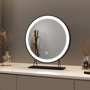 Meykoers - Hollywood Makeup mirror ф40cm Black Border, led Makeup Mirror with 3 Color Lighting Modes, Touch Control Meykoers - Hollywood Makeup mirror ф40cm Black Border, led Makeup Mirror with 3 Color Lighting Modes, Touch Control