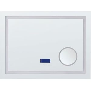 Beliani - Modern Bathroom Mirror LED Bluetooth 60x80cm - Rectangular Beliani - Modern Bathroom Mirror LED Bluetooth 60x80cm - Rectangular