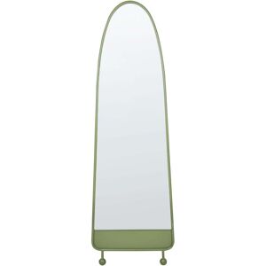 Beliani Wall Mirror Green Iron Glass 45 x 146 cm Oval Hanging Decor Modern Minimalist Living Room Bedroom Hallway - Wall Mirror Beliani Wall Mirror Green Iron Glass 45 x 146 cm Oval Hanging Decor Modern Minimalist Living Room Bedroom Hallway - Wall Mirror
