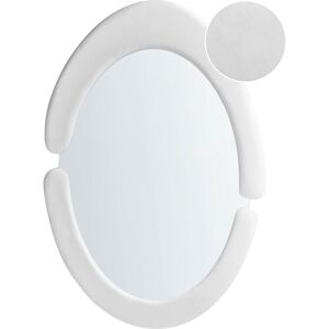 Beliani Massay Wall Mirror - Modern, Oval, White, Handmade, 53x90 cm Beliani Massay Wall Mirror - Modern, Oval, White, Handmade, 53x90 cm