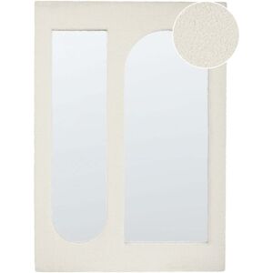 Beliani Off-White MDF Wall Mirror - Modern Rectangular Decor Beliani Off-White MDF Wall Mirror - Modern Rectangular Decor