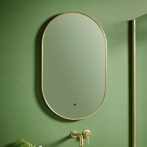 Orbit - Aubrey led Bathroom Mirror 800mm h x 500mm w - Brushed Brass Orbit - Aubrey led Bathroom Mirror 800mm h x 500mm w - Brushed Brass