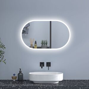 Sky Bathroom - Oval led Bathroom Mirror Anti Fog Dimmable 3 Colour Lighting Touch/Wall Switch Control Vertical Horizontal Wall Mounted 1000x600mm Sky Bathroom - Oval led Bathroom Mirror Anti Fog Dimmable 3 Colour Lighting Touch/Wall Switch Control Vertical Horizontal Wall Mounted 1000x600mm
