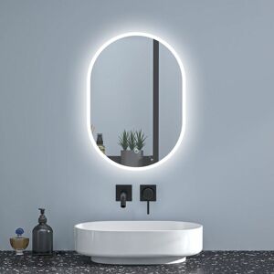 Sky Bathroom - Oval led Bathroom Mirror Anti Fog White Light Touch Sensor Vertical Horizontal Wall Mounted 500x700mm Sky Bathroom - Oval led Bathroom Mirror Anti Fog White Light Touch Sensor Vertical Horizontal Wall Mounted 500x700mm