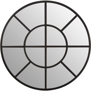 Premier Housewares Descartes Black Finish Round Wall Mirror Premier Housewares Descartes Black Finish Round Wall Mirror