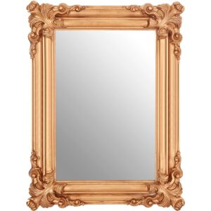 Premier Housewares - Gold Frame Wall Mirror For Bedroom / Hallway / Living Room Luxurious and Fancy Antiquated Look w93 x d8 x h123cm Premier Housewares - Gold Frame Wall Mirror For Bedroom / Hallway / Living Room Luxurious and Fancy Antiquated Look w93 x d8 x h123cm