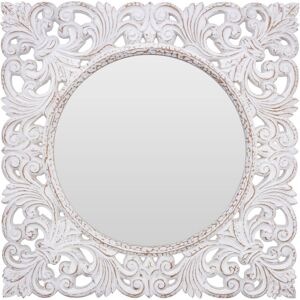 Premier Housewares - Round Wall Mirror/ Classic Mirrors For Bathroom / Bedroom / Garden Walls Fancy Wall Mounted Mirrors For Hallway With Metallic Premier Housewares - Round Wall Mirror/ Classic Mirrors For Bathroom / Bedroom / Garden Walls Fancy Wall Mounted Mirrors For Hallway With Metallic