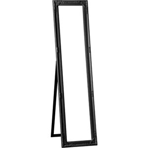 Premier Housewares - Vintage Floor Standing Black Chic Mirror Rounded And Bevelled Design Floor Mirrors For Bedroom Hallways And Living Room 160 x 5 Premier Housewares - Vintage Floor Standing Black Chic Mirror Rounded And Bevelled Design Floor Mirrors For Bedroom Hallways And Living Room 160 x 5