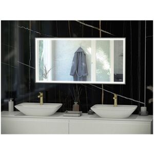 RAK CERAMICS RAK Art Brushed Nickel 600mm x 1000mm Square LED Mirror - RAKARTSQBN5003 RAK CERAMICS RAK Art Brushed Nickel 600mm x 1000mm Square LED Mirror - RAKARTSQBN5003