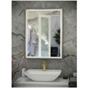 Rak Ceramics - rak Art Chrome 600mm x 800mm Square led Mirror - RAKARTSQCP5002 Rak Ceramics - rak Art Chrome 600mm x 800mm Square led Mirror - RAKARTSQCP5002