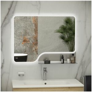 Rak Ceramics - rak Ornate Brushed Nickel 600mm x 800mm Illuminated led Mirror - RAKORNBN5001 Rak Ceramics - rak Ornate Brushed Nickel 600mm x 800mm Illuminated led Mirror - RAKORNBN5001