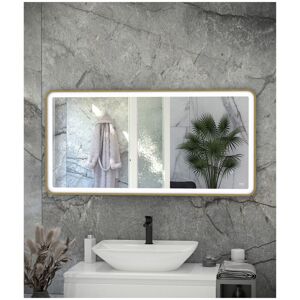 Rak Ceramics - rak Picture Brushed Gold 600mm x 1200mm Soft led Mirror - RAKPICSFBG5004 Rak Ceramics - rak Picture Brushed Gold 600mm x 1200mm Soft led Mirror - RAKPICSFBG5004