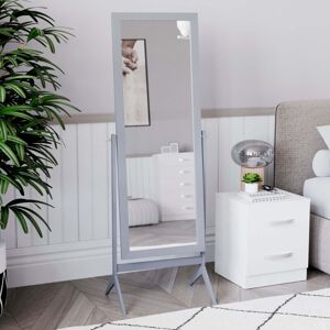 Home Discount - Nishano Freestanding Rectangle Mirror Floor Standing Tall Wooden Vanity Dresser Bedroom, Grey Home Discount - Nishano Freestanding Rectangle Mirror Floor Standing Tall Wooden Vanity Dresser Bedroom, Grey