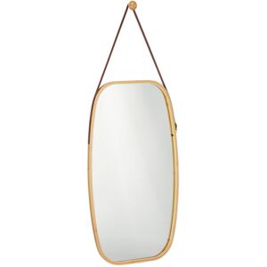 Relaxdays - Hanging Mirror, Bamboo Frame, Adjustable Strap, Oval Wall Mirror, Modern, Hallway, Bed- & Living Room, Natural Relaxdays - Hanging Mirror, Bamboo Frame, Adjustable Strap, Oval Wall Mirror, Modern, Hallway, Bed- & Living Room, Natural