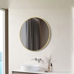 Signature - Olivia Round Bathroom Mirror 600mm Diameter - Brushed Brass Signature - Olivia Round Bathroom Mirror 600mm Diameter - Brushed Brass