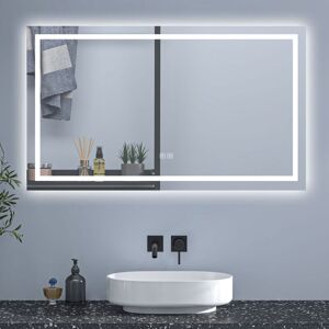 SKY Bathroom 80x60cm Bluetooth Bathroom Mirror with Shaver Socket Optional 3 Colour Light Anti-fog,Touch Switch SKY Bathroom 80x60cm Bluetooth Bathroom Mirror with Shaver Socket Optional 3 Colour Light Anti-fog,Touch Switch