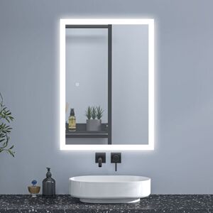 Sky Bathroom - Anti-Fog led Mirror with Shaver Socket and 2 usb Ports ,Dimmable 3 Colour,Wall-Mounted IP44 Mirror with Memory Function-50x70cm Sky Bathroom - Anti-Fog led Mirror with Shaver Socket and 2 usb Ports ,Dimmable 3 Colour,Wall-Mounted IP44 Mirror with Memory Function-50x70cm