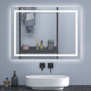 Sky Bathroom - sky Wall-Mounted Bathroom Anti-Fog led Mirror with 3 Lighting Modes,Memory Function,Touch Switch Vanity Mirror - 100x60 cm Sky Bathroom - sky Wall-Mounted Bathroom Anti-Fog led Mirror with 3 Lighting Modes,Memory Function,Touch Switch Vanity Mirror - 100x60 cm