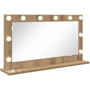 Vidaxl - Vanity Mirror with led Strip Lights Artisan Oak 80 x 45 x 18 cm Vidaxl - Vanity Mirror with led Strip Lights Artisan Oak 80 x 45 x 18 cm