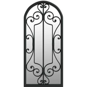 Garden Mirror Black 100x45 cm Iron for Outdoor Use Vidaxl Garden Mirror Black 100x45 cm Iron for Outdoor Use Vidaxl