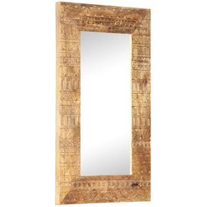 Hand-Carved Mirror 80x50x2.5 cm Solid Mango Wood vidaXL Hand-Carved Mirror 80x50x2.5 cm Solid Mango Wood vidaXL