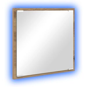 Vidaxl Artisan Oak LED Bathroom Mirror - Bathroom Mirror Vidaxl Artisan Oak LED Bathroom Mirror - Bathroom Mirror