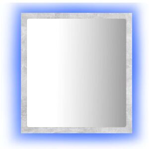 LED Bathroom Mirror Concrete Grey 40x8.5x37 cm Acrylic vidaXL LED Bathroom Mirror Concrete Grey 40x8.5x37 cm Acrylic vidaXL