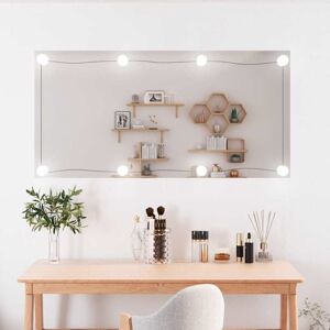 Wall Mirror with LED Lights 50x100 cm Glass Rectangle vidaXL Wall Mirror with LED Lights 50x100 cm Glass Rectangle vidaXL