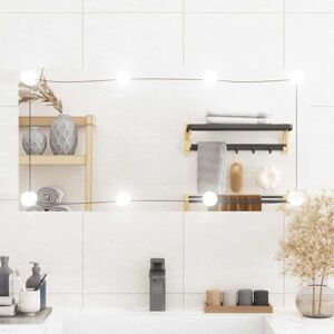 Wall Mirror with LED Lights 40x80 cm Glass Rectangle vidaXL Wall Mirror with LED Lights 40x80 cm Glass Rectangle vidaXL