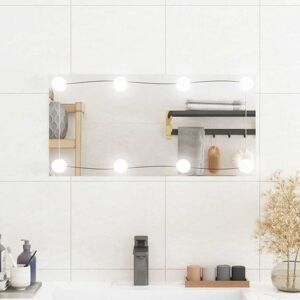 Wall Mirror with LED Lights 30x60 cm Glass Rectangle vidaXL Wall Mirror with LED Lights 30x60 cm Glass Rectangle vidaXL