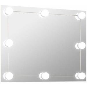 Wall Frameless Mirror with led Lights Rectangular Glass Vidaxl Wall Frameless Mirror with led Lights Rectangular Glass Vidaxl