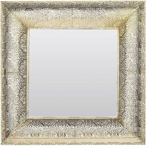 Beliani Wall Mirror 60 x 60 cm Gold - Wall Mirror Beliani Wall Mirror 60 x 60 cm Gold - Wall Mirror