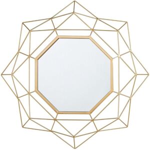 BELIANI Wall Mirror HILLION 60 cm 60 cm Metal Gold BELIANI Wall Mirror HILLION 60 cm 60 cm Metal Gold