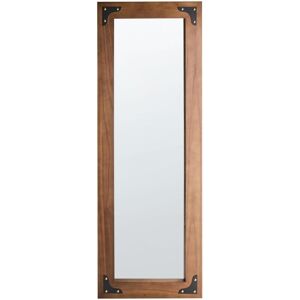 Beliani Wall Mirror Blosville - Fir Wood Brown - Rustic Style - 58x164 cm Beliani Wall Mirror Blosville - Fir Wood Brown - Rustic Style - 58x164 cm