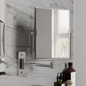 AQUARI Wall Mounted 3x Magnifying Bathroom Mirror Shaving Make Up Extending Chrome AQUARI Wall Mounted 3x Magnifying Bathroom Mirror Shaving Make Up Extending Chrome